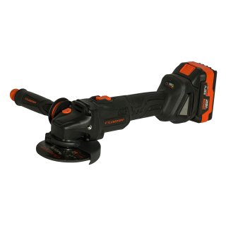 Amoladora Angular a Batería 18 V 115 mm Black Series Lusqtoff con 2 Baterías de 4 Ah y Cargador