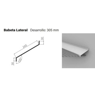 Babeta Lateral Tejapanel Chapa Color ARMCO 3 m