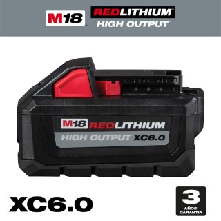 Batería 18 V 6,0 Ah m18 REDLITHIUM high output Milwaukee 48-11-1865