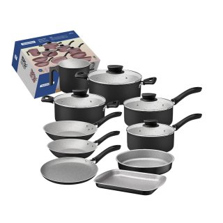 Batería de Cocina 14 Piezas Starflon Linz Negro Tramontina 28299/007