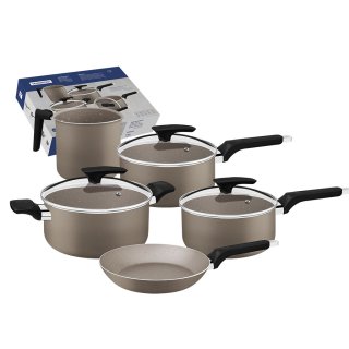Batería de Cocina 8 Piezas Starflon Milazzo Almendra Tramontina 28599/461