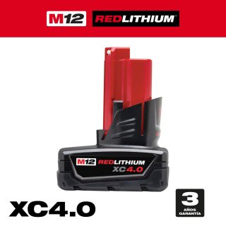 Batería M12 REDLITHIUM XC 12 V 4,0 Ah Milwaukee 48-11-2440