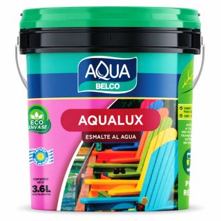 Esmalte Al Agua Negro Satinado AQUALUX Aqua Belco 1lt