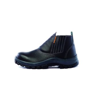Botín cu/negro,elastiz(s/cordones),pta.plást,T:42"WORKSAFE"
