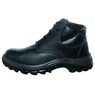 Botín de cuero negro, pta.acero,Talle:36 "WORKSAFE"