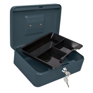 Caja caudales negra c/bandeja 90x250x180mm "HERMEX" CADI-25