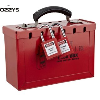 Caja de bloqueo grupal roja "BOZZYS" BD-X01