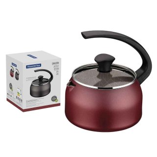 Caldera con tapa de vidrio 1,9 L Starflon rojo Tramontina 28534/719