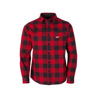 Camisa de Franela GRIDIRON Roja y Negra Talle 2XL Milwaukee M551-R2X