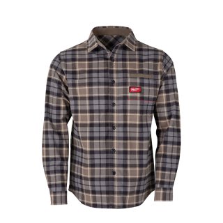 Camisa de Franela GRIDIRON Gris Talle L Milwaukee M551-GL