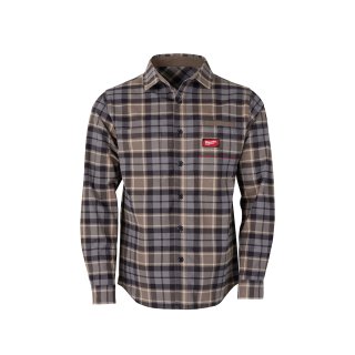 Camisa de Franela GRIDIRON Gris Talle M Milwaukee M551-GM