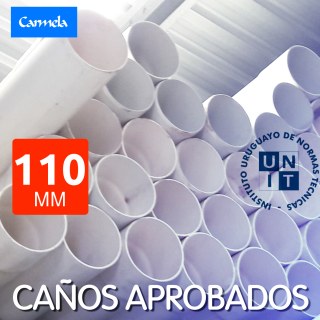 Caño PVC aprobado 110 mm x 3,2 mm - 4 m