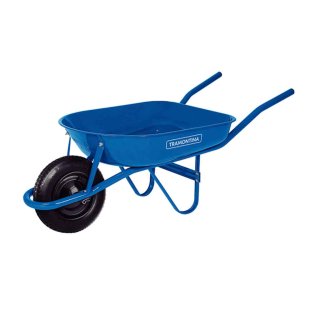 Carretilla metal azul 50 L con rueda inflable Tramontina 77704/432