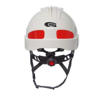 Casco trab.altura,blanco B.4ptos c/reflectivo"CLIMAX"CURRO