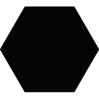 Cerámica Hexagonal 20x23cm Black (Negro) CERAL
