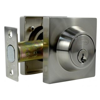 Cerradura Auxiliar Tubular Satinada con 2 Llaves BEST VALUE