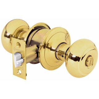 Cerradura pomo OVAL bronce.sistema llave "HERMEX"CEPO-12E