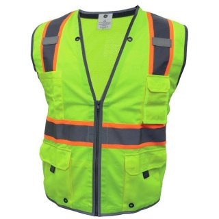Chaleco HD Verde 8 Bolsillos Talle L