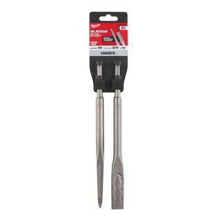 Cinceles (2Pz.) Punta + Plano Sds Plus 250mm Milwaukee 48-62-6080