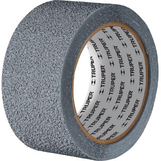 Cinta antideslizante áreas húmedas gris 50mm x 5m Truper CIAH-25G