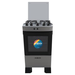 Cocina Combinada 4 Hornallas Titanio con Grill Enxuta CENX27544T