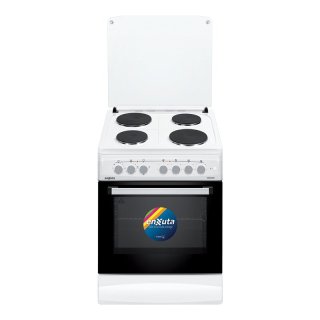 Cocina Eléctrica 4 Discos Eléctricos y Convección Blanca 60x60 Enxuta CENX5648W