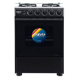 Cocina Supergas 4 Hornallas Negra con Termocupla y Grill 60x60 Enxuta CENX9604N