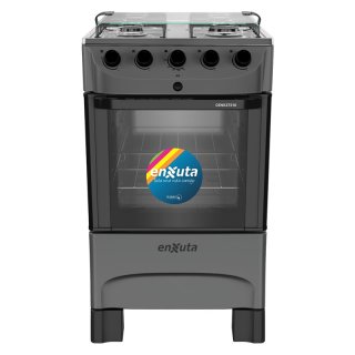 Cocina Supergas 4 Hornallas Titanio Con Termocupla y Encendido Enxuta CENX27210T