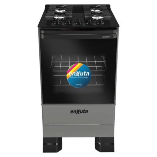 Cocina Supergas 4 Hornallas Titanio, Mesada de Vidrio Enxuta CENXV27542T