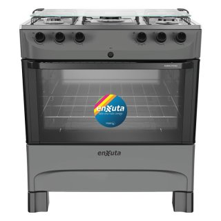 Cocina Supergas 5 Hornallas Titanio con Termocupla y Encendido Enxuta CENX27250T