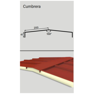 Cumbrera Caballete Tipo A Para Panel Isoroof ARMCO 3m