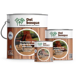 Protector De Madera Base Solvente Roble Oscuro 3,6lt Del Bosque