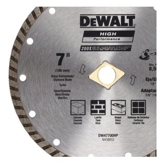 Disco Diamantado DeWalt DW47700HP 180mm Turbo