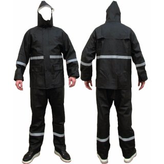 Equipo lluvia negro con reflectivo T:XXL "SLENDER" R004