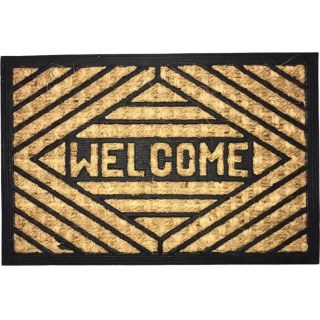 Felpudo de coco 45 x 75 cm con mensaje Welcome