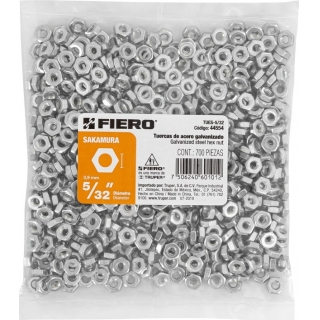 Tuercas Hexagonales 5/32'' Tipo Sakamura Bolsa x 700 Fiero TUES-5/32