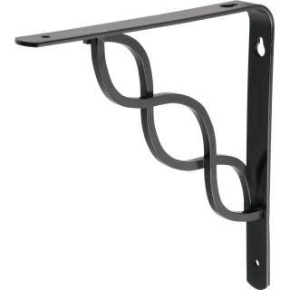 Escuadra Acero Estante 20cm Trenzado Negra FIERO