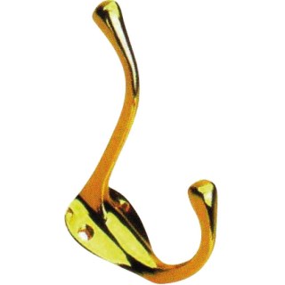 Gancho Percha Doble Largo 100mm Bronce AB Brass HH07