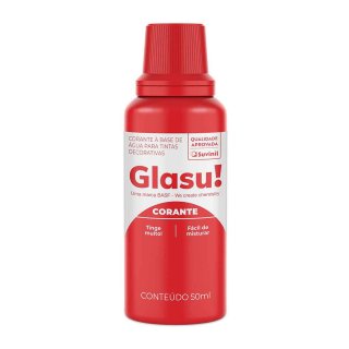 Glasu 50 ml Rojo Entonador para Pintura al Agua Caja de 12 unidades
