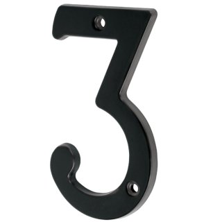 Número De Puerta ''3'' Bronce Negro Alto 4'' Hermex NUCH-3N