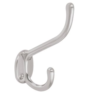 Gancho Percha Doble Vertical Cromo Mate Hermex PEPU-13