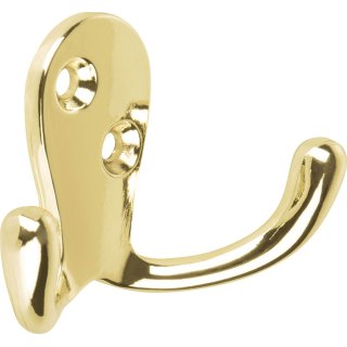 Gancho Percha Doble Horizontal Dorado Hermex PEPU-21