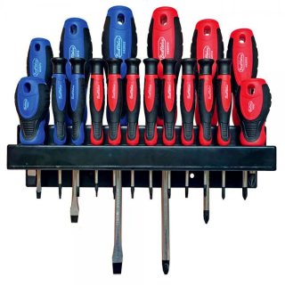 Juego Destornillador 19 piezas CRV con Organizador Ergonómico con Iman