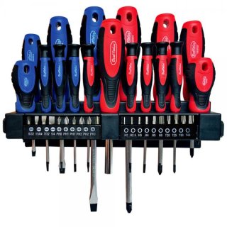 Juego Destornillador 38 piezas CRV con Organizador Ergonómico con Iman