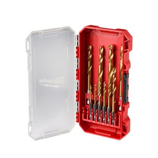 Juego 10 Mechas Titanio 3 a 10 mm Hexagonal 1/4" SHOCKWAVE Milwaukee 48-89-4859