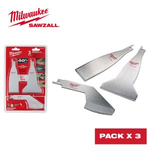 Kit 3 piezas hojas para sierra sable sawzall para remoción Milwaukee 49-22-5403