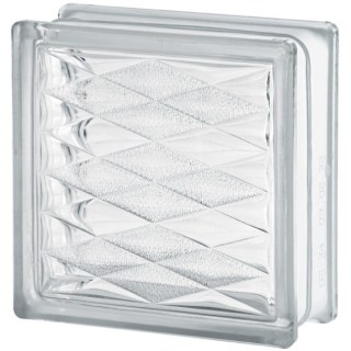 Ladrillo de Vidrio 19 x 19cm Rombo - Clear Lozenge