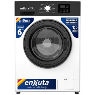 Lavarropa Automático Inverter Carga Frontal 6 kg Blanco Enxuta LENX0650DW