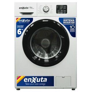 Lavarropa Automático Inverter Carga Frontal 6 kg Silver Enxuta LENX0650DS