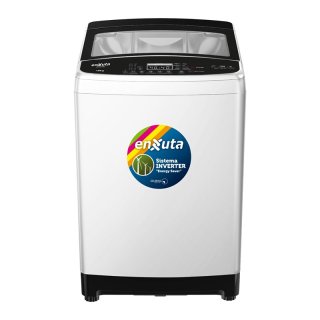 Lavarropa Automático Inverter Carga Superior 18 kg con Bomba y Tapa de Vidrio Enxuta LENX01850